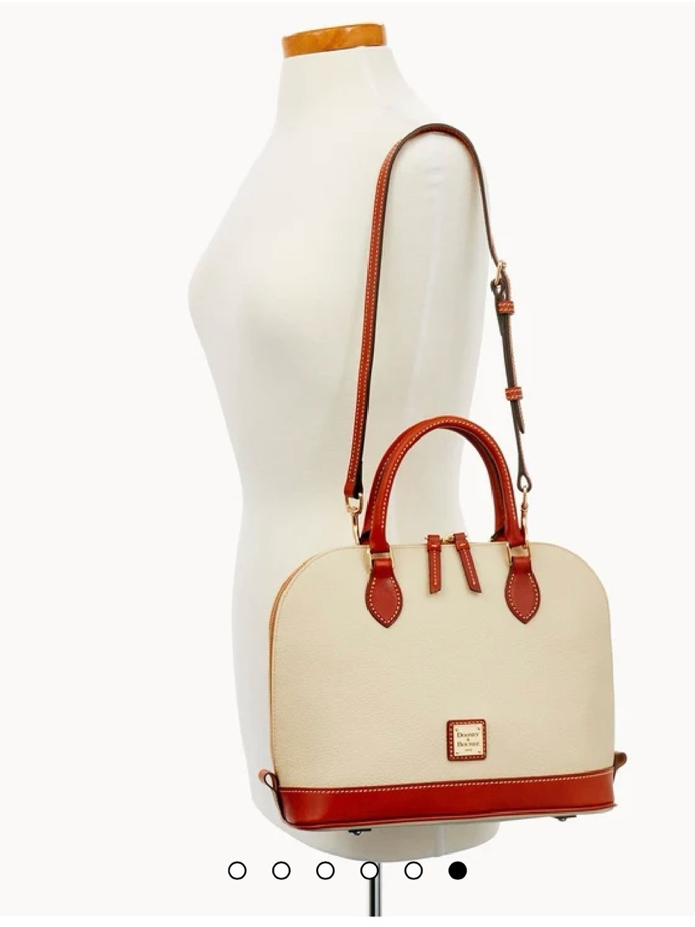 Dooney Bourke Women's Pebble Zip Zip Satchel Bone - SKU A646358